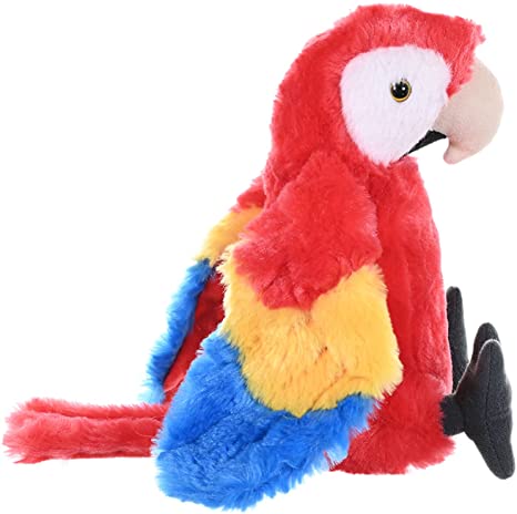 Wild Republic Scarlet Macaw Plush, Stuffed Animal, Plush Toy, Gifts for Kids, Cuddlekins 8"