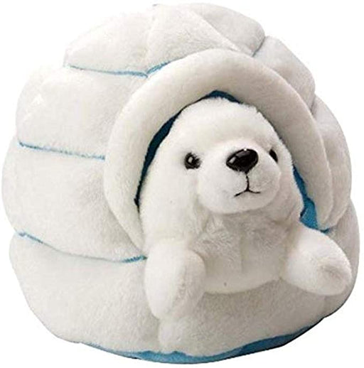 Wild Republic Harp Seal Plush, Stuffed Animal, Plush Toy, Gifts for Kids, W/ Igloo, 6 Inches
