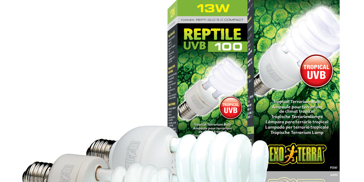 uvb grow light bulbs Reptile UVB 100 Fluorescent Bulb (5.0) — DBDPet