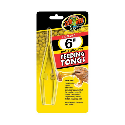 6" Yellow Feeding Tongs