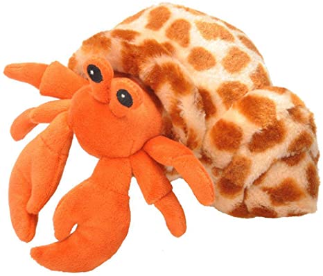 Wild Republic Hermit Crab Plush, Stuffed Animal, Plush Toy, Gifts for Kids, Hug’Ems 7 inches