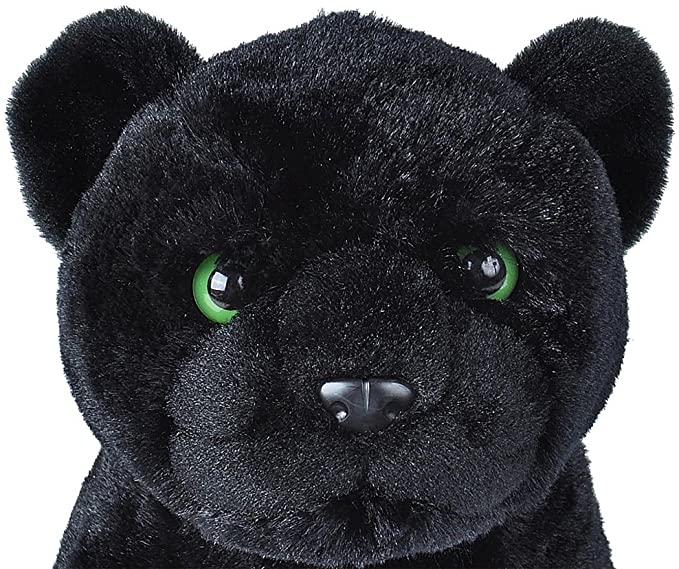 Wild Republic Jaguar Black, Cuddlekins, Stuffed Animal, 12 inches, Gift for Kids, Plush Toy, Fill is Spun Recycled Water Bottles