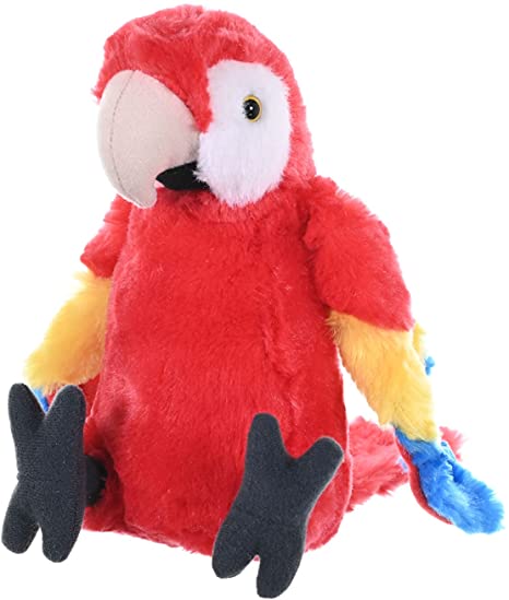 Wild Republic Scarlet Macaw Plush, Stuffed Animal, Plush Toy, Gifts for Kids, Cuddlekins 8"