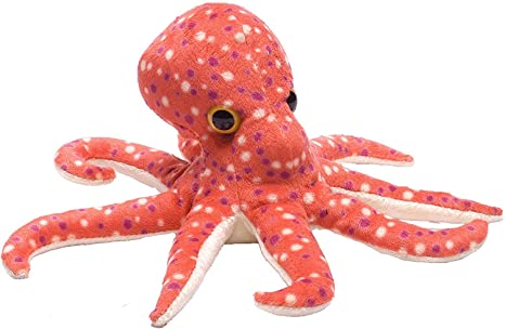 Wild Republic Octopus Plush, Stuffed Animal, Plush Toy, Gifts for Kids, Hug’ems 10 inch